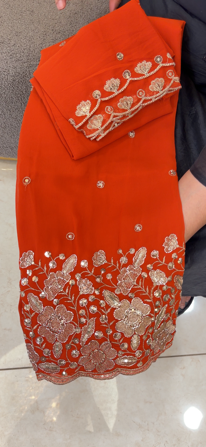HAND WORKED UNSTITCHED SALWAR SUITS - NUWA - 2133