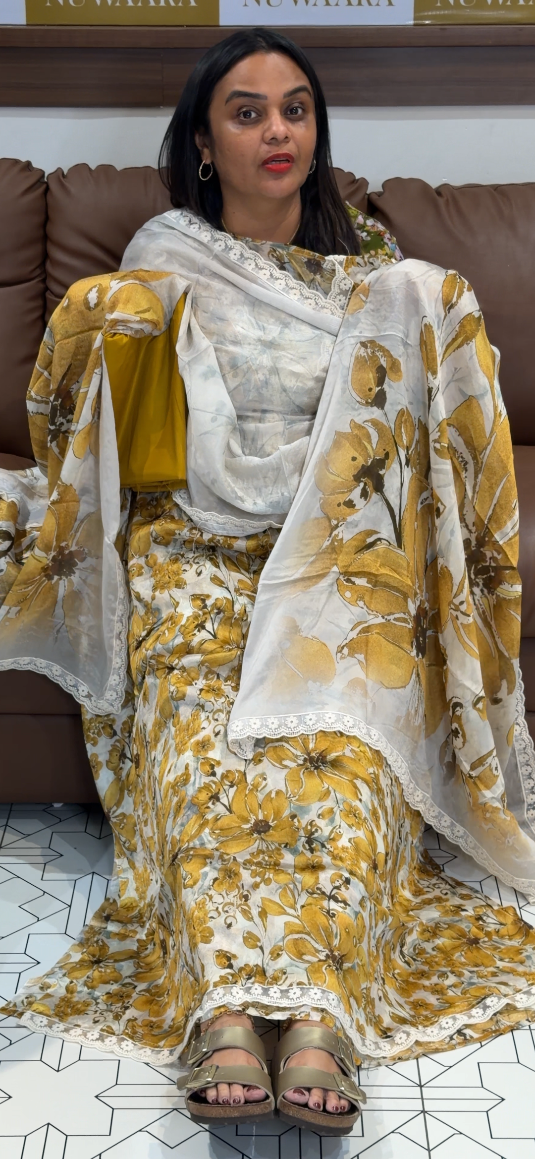 VISCOSE CHINON UNSTITCHED SALWAR SUITS - NUWA - 697