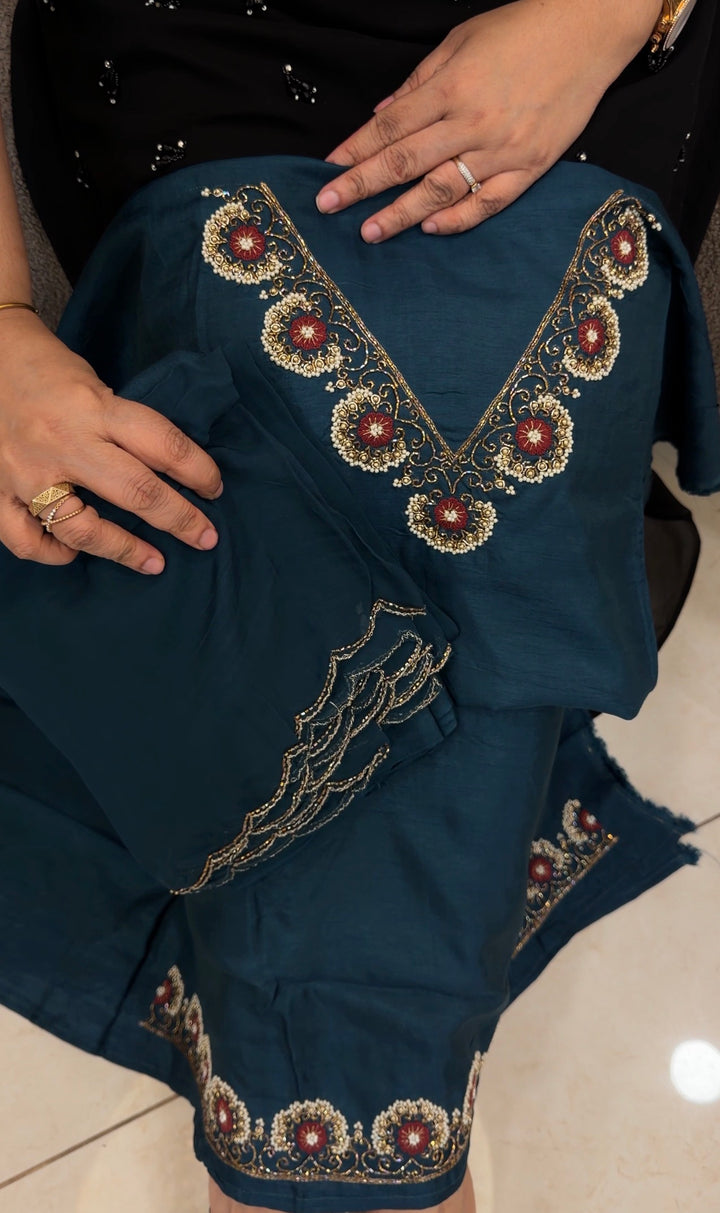 DOLA SILK UNSTITCHED SALWAR SUITS - NUWA - 2290