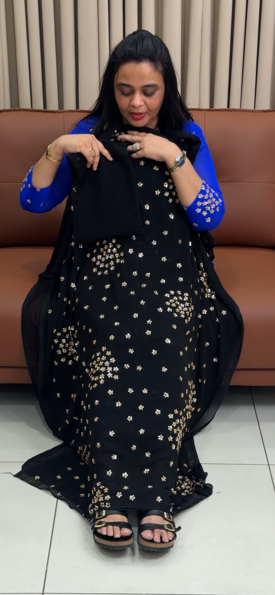 HAND WORKED UNSTITCHED SALWAR SUITS - NUWA - 1974