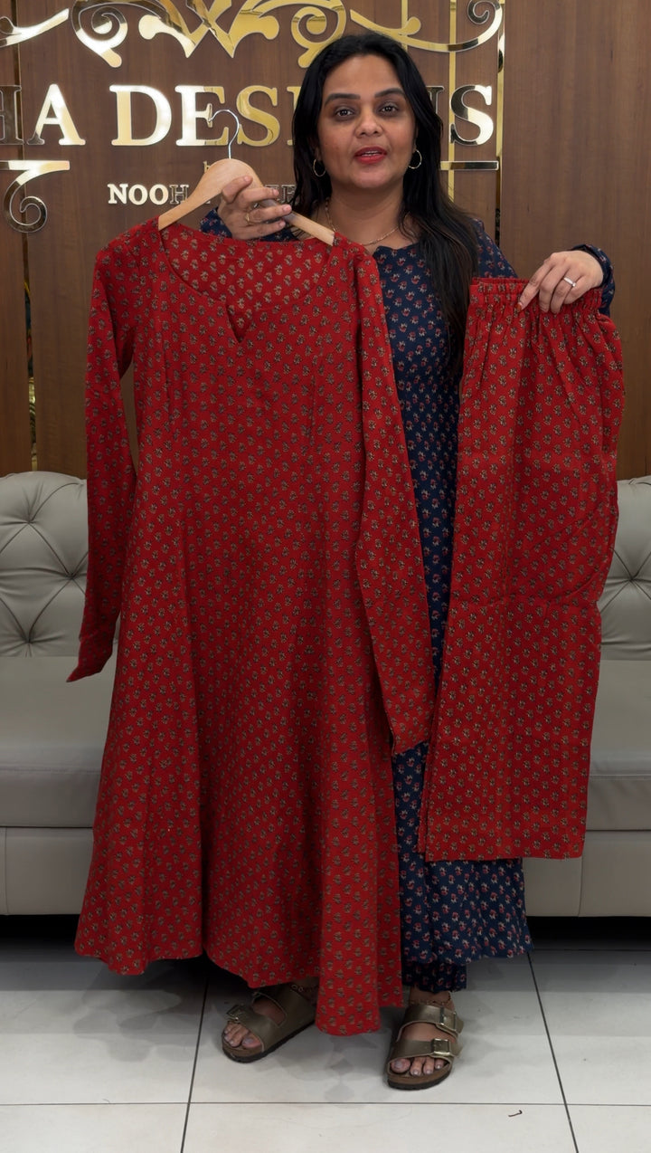 PRINTED ANARKALI TOP AND BOTTOM - NUWA-504