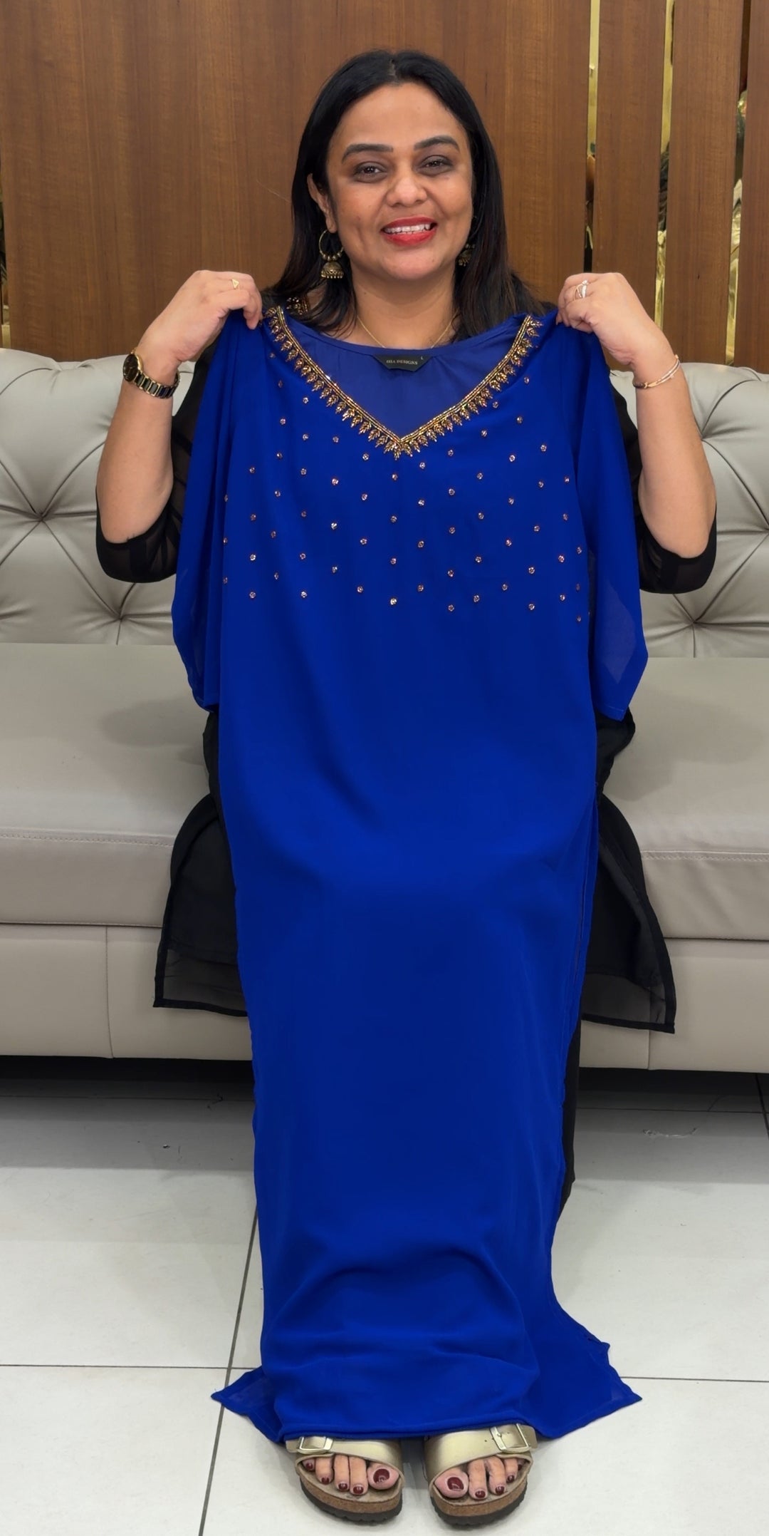 HAND WORKED GEORGETTE ALINE TOPS - NUWA-345