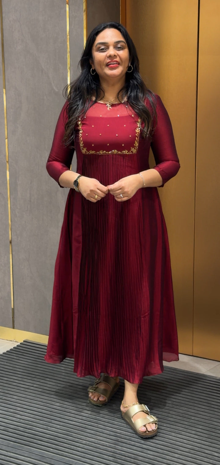 SEMI RAW SILK ALINE TOPS - NUWA-475