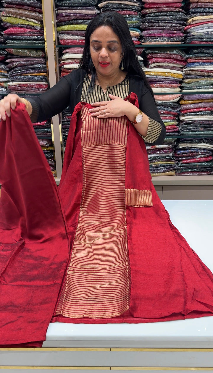 SEMI RAW SILK CO-ORDS SETS - NUWA-2211