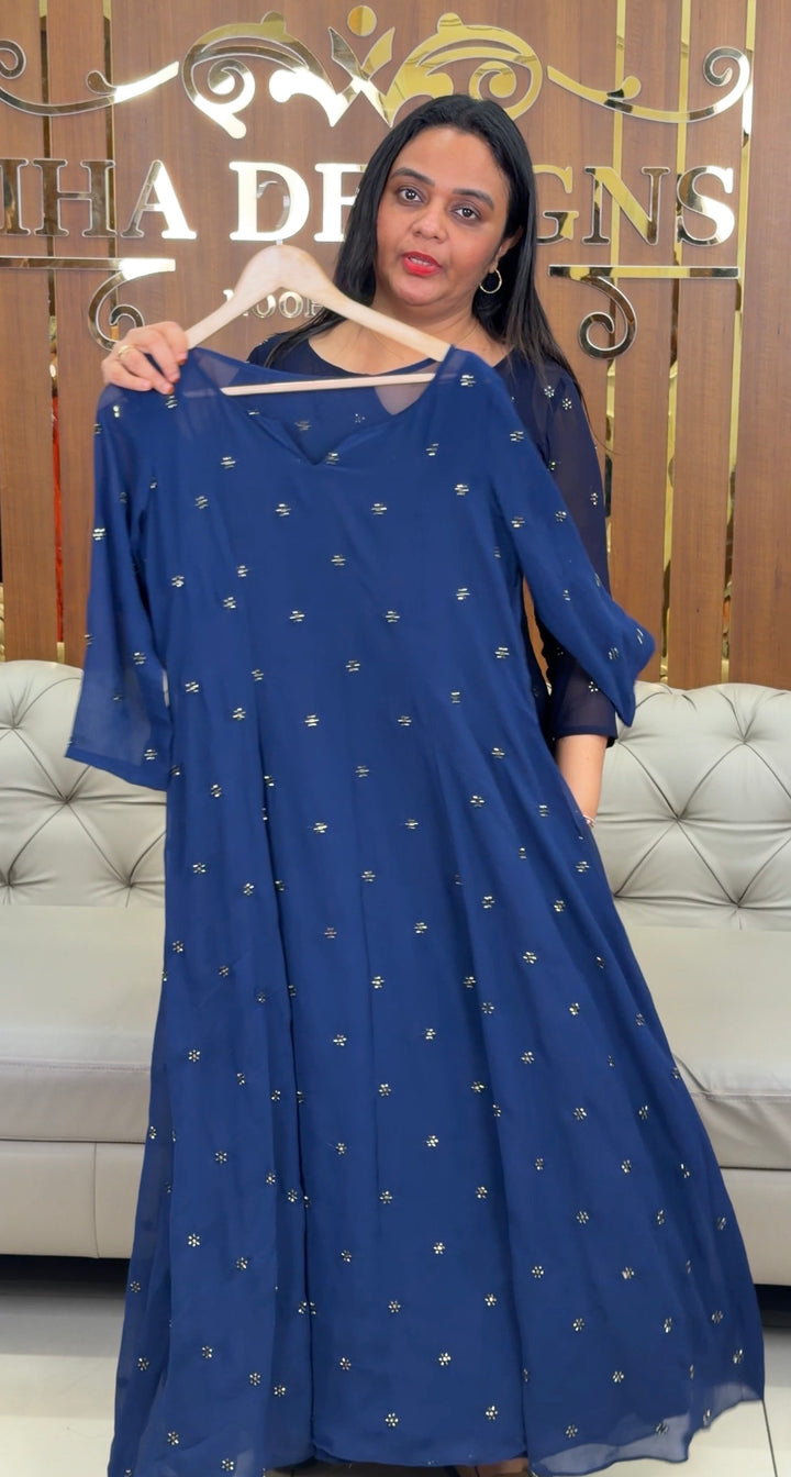 SEMI PARTY WEAR ALINE TOPS - NUWA-1957