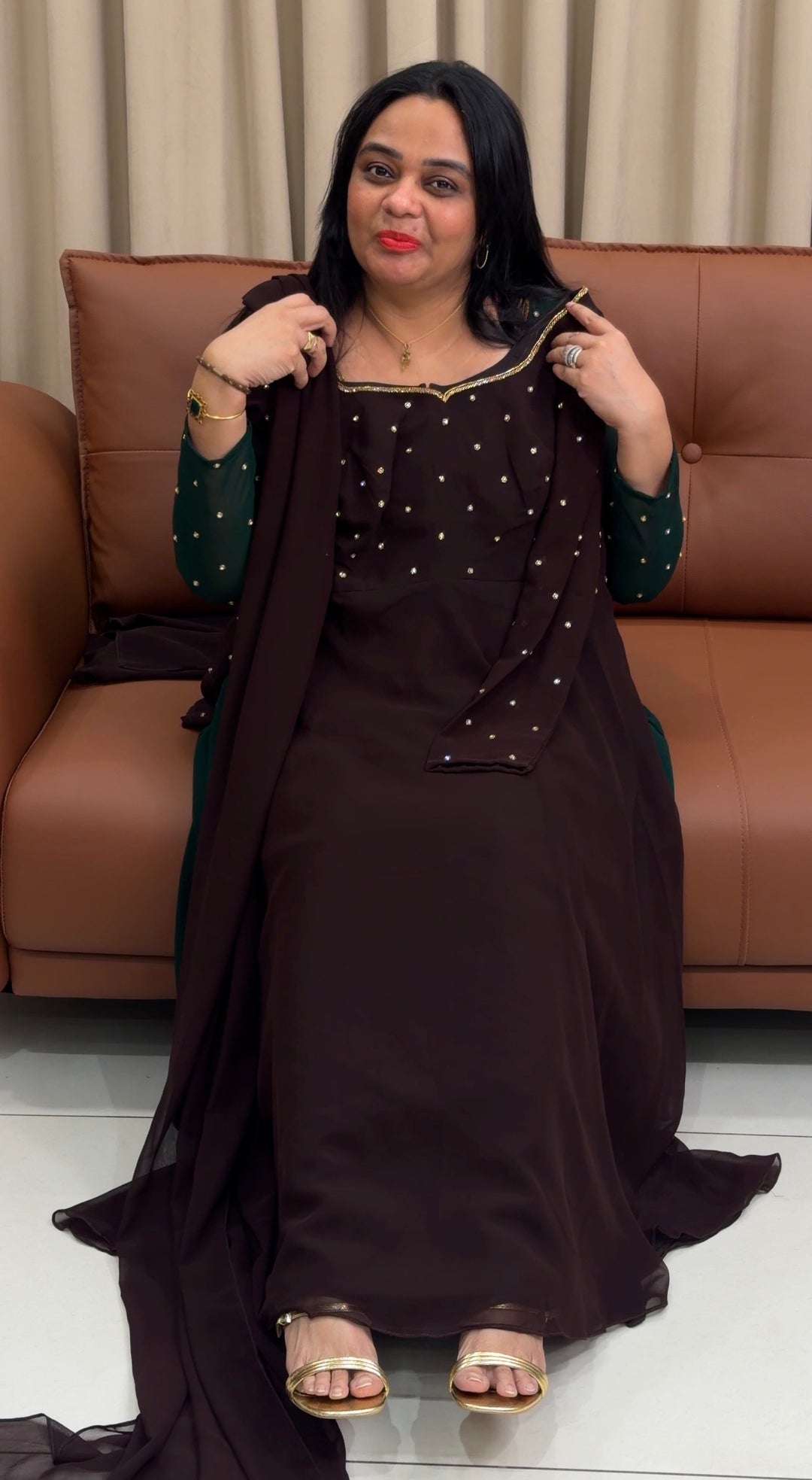 IN-HOUSE PARTY WEAR ANARKALI TO AND DUPATTA - NUWA-2115