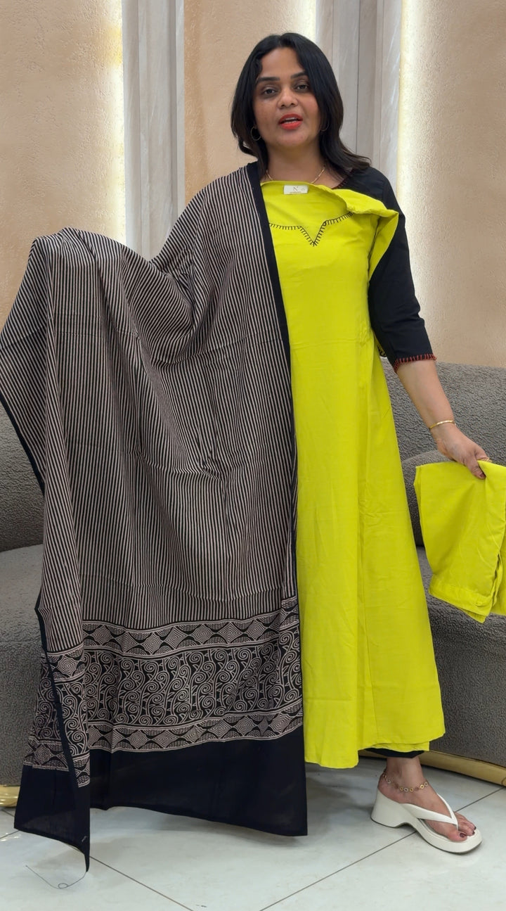 SEMI SILK TOP,BOTTOM AND DUPATTA - NUWA-426