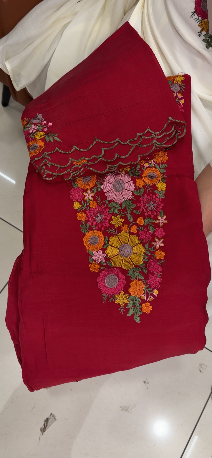 MUL CHANDERI UNSTITCHED SALWAR SUITS - NUWA - 1972