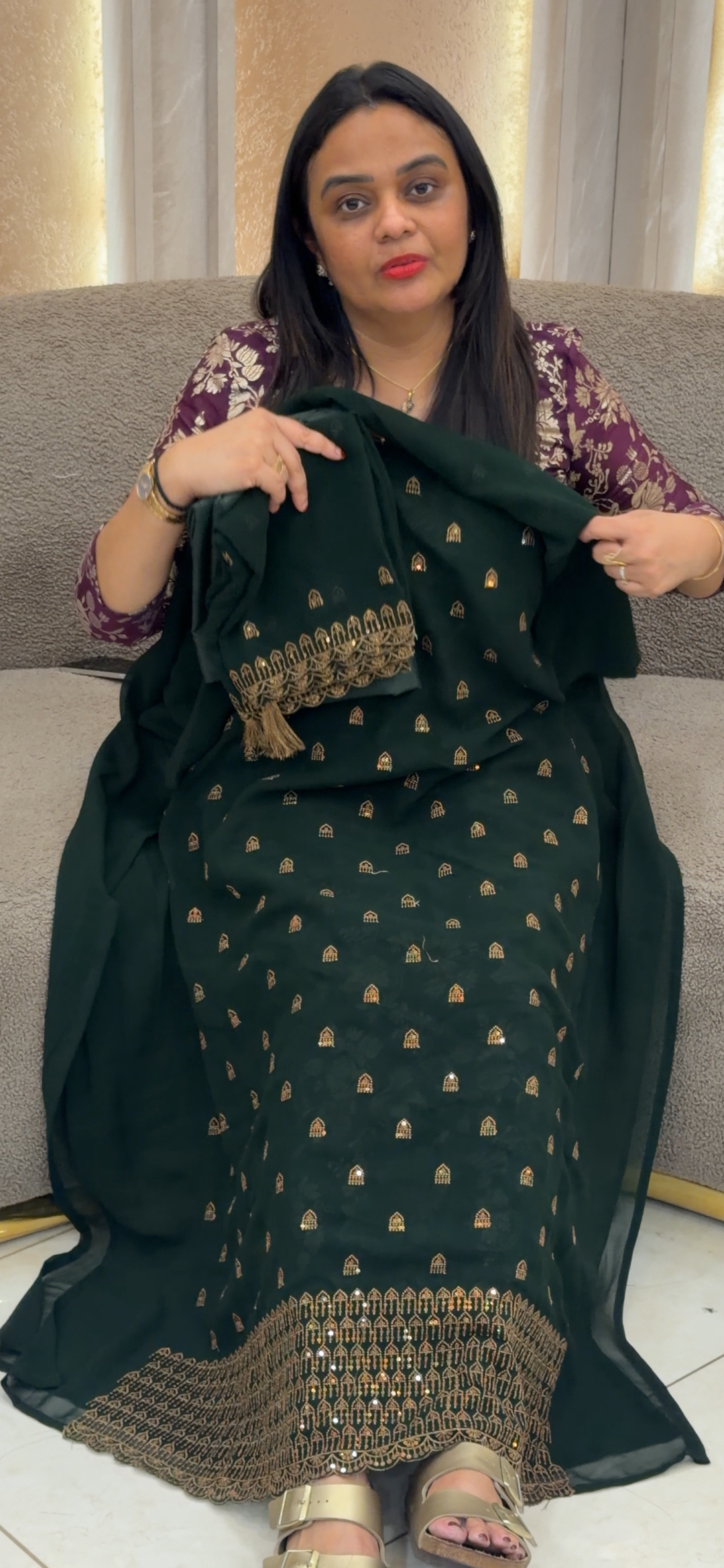 FAUX GEORGETTE UNSTITCHED SALWAR SUITS - NUWA - 991