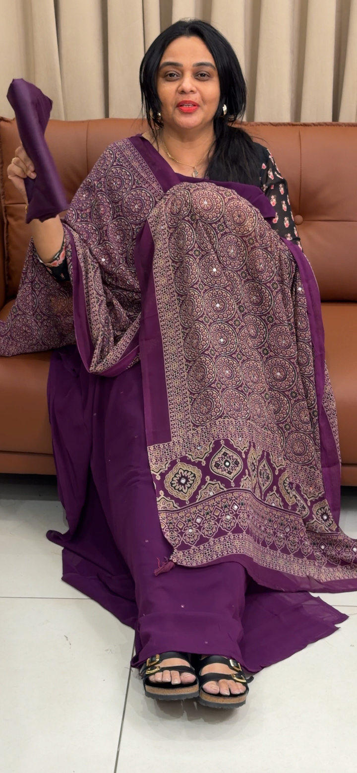 FAUX GEORGETTE UNSTITCHED SALWAR SUITS - NUWA - 2193