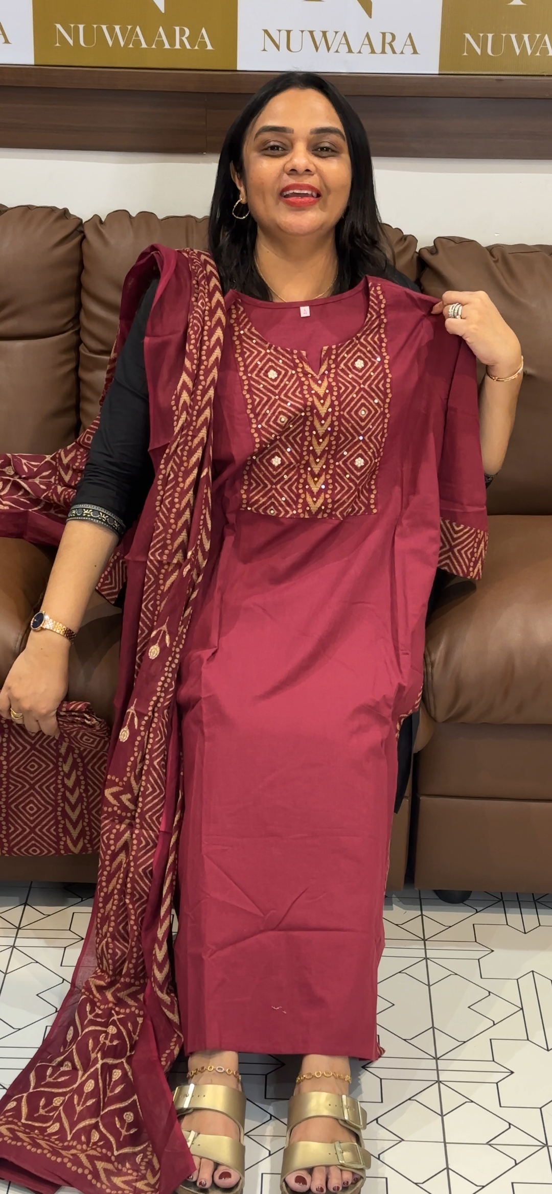 COTTON TOP, BOTTOM AND DUPATTA  - NUWA - 733