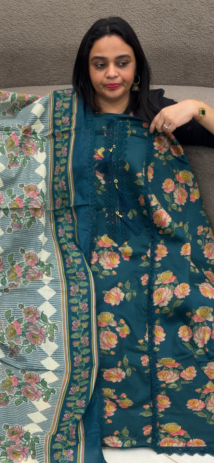 COTTON UNSTITCHED SALWAR SUITS - NUWA - 1480