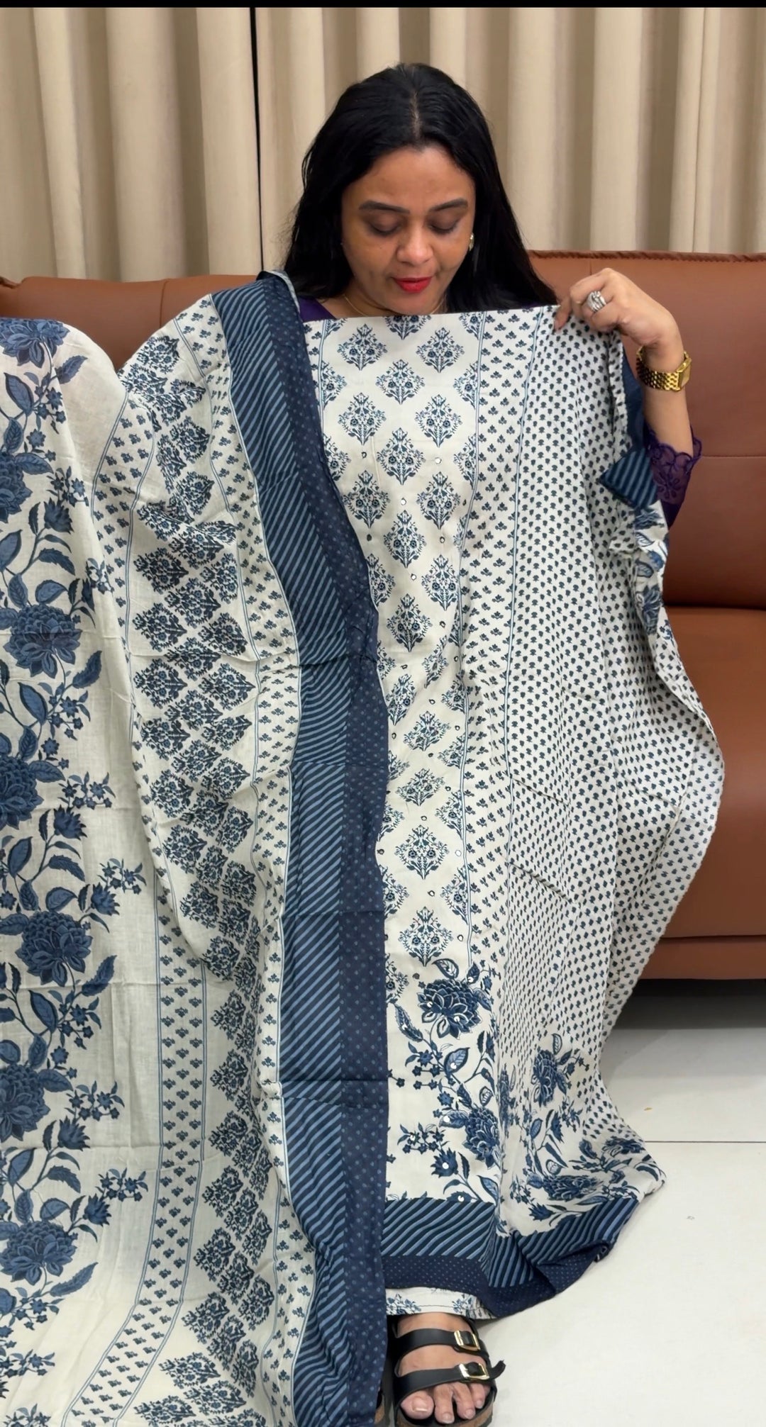 PRINTED SEMI MODAL UNSTITCHED SALWAR SUITS - NUWA-2182
