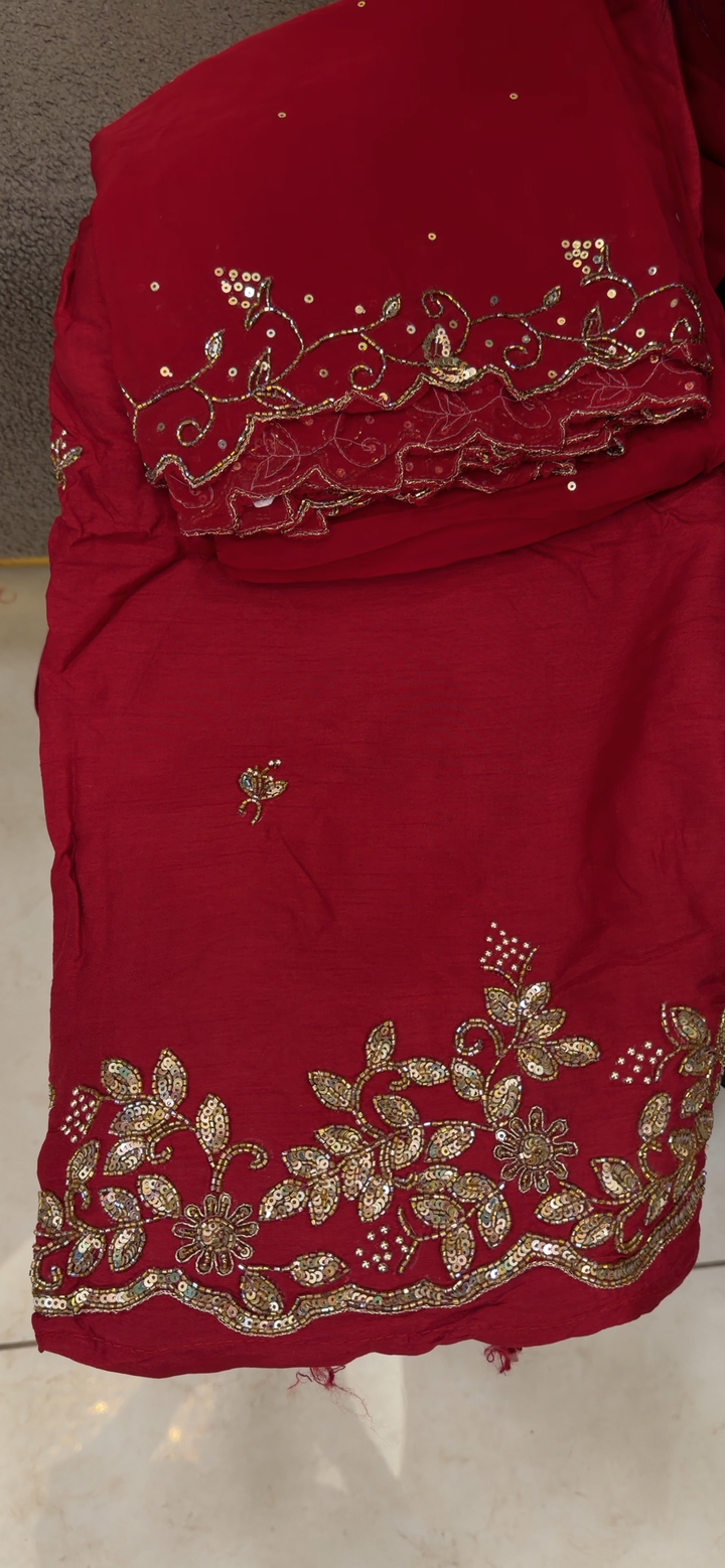 SILK UNSTITCHED SALWAR SUITS - NUWA - 2132
