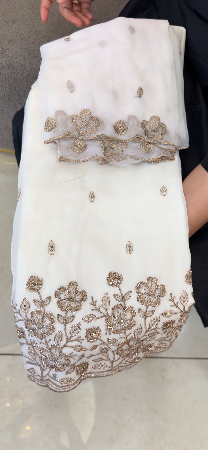 HAND WORKED UNSTITCHED SALWAR SUITS - NUWA - 2133