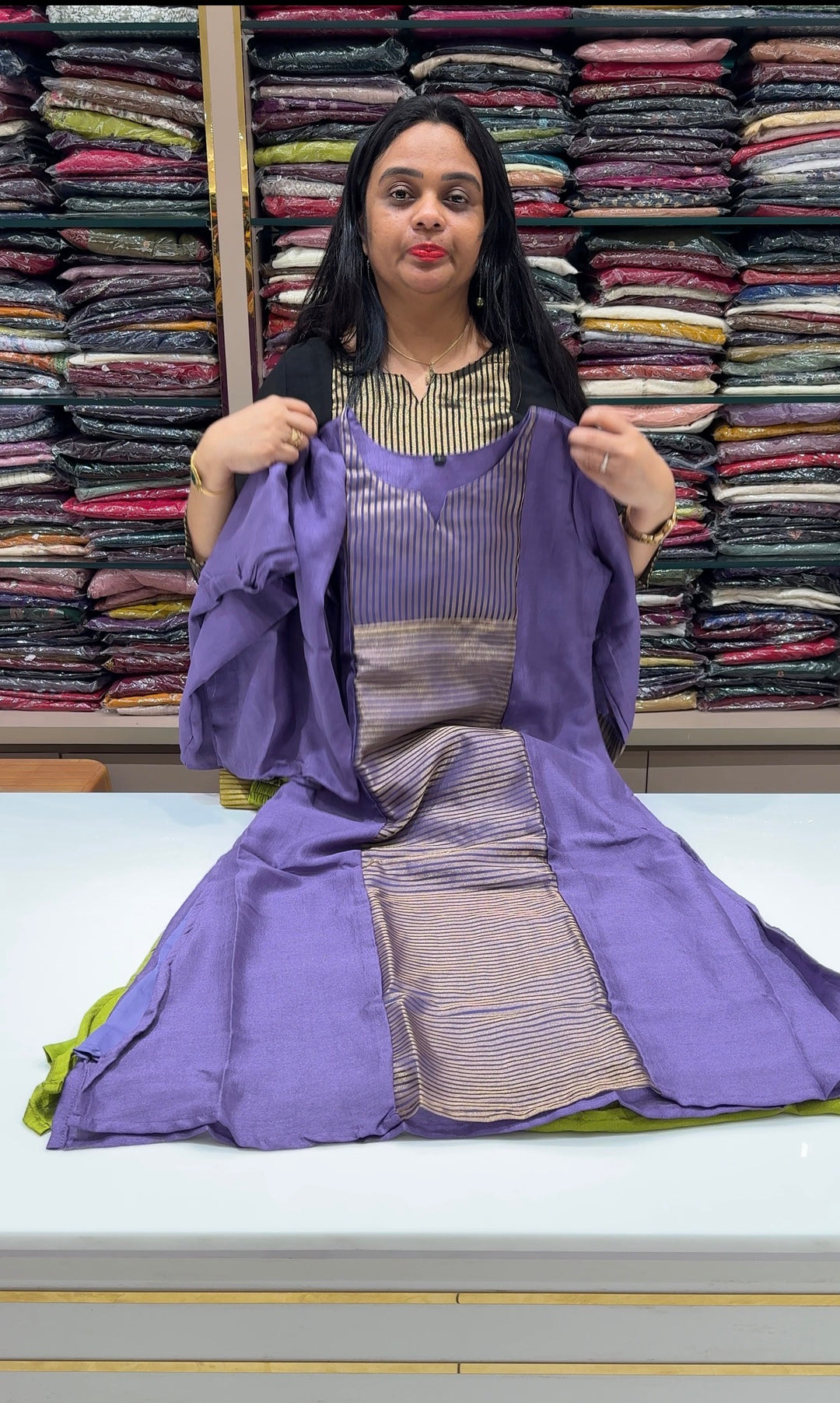 SEMI RAW SILK CO-ORDS SETS - NUWA-2211