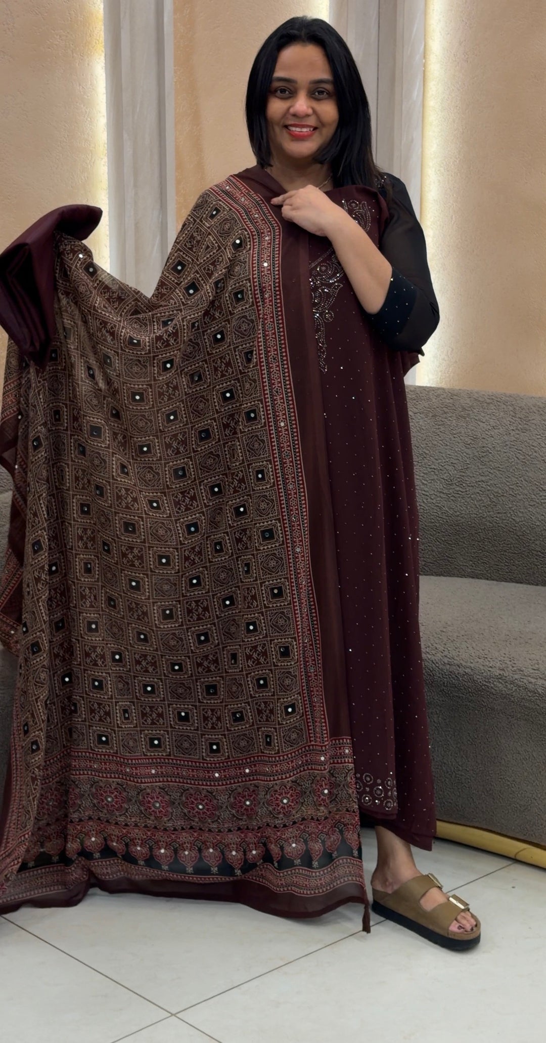 FAUX GEORGETTE UNSTITCHED SALWAR SUITS - NUWA - 1030
