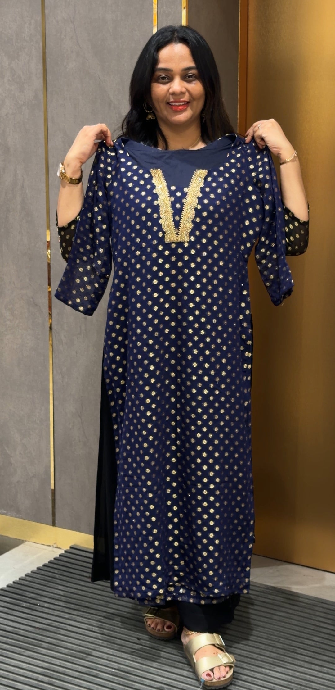 BROCADE BANARASI SLITTED TOPS - NUWA-509