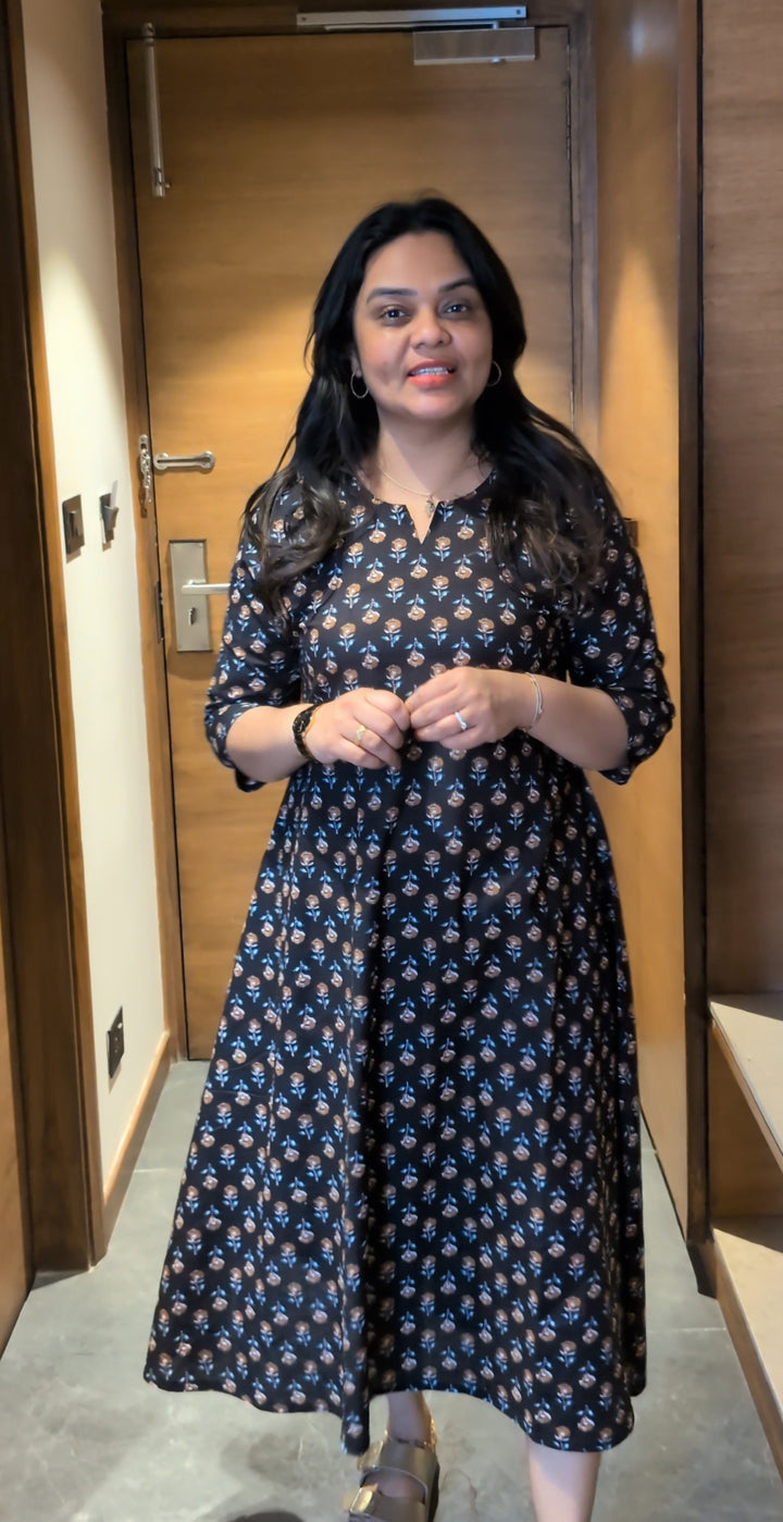 COTTON PRINTED ALINE TOPS - NUWA-387