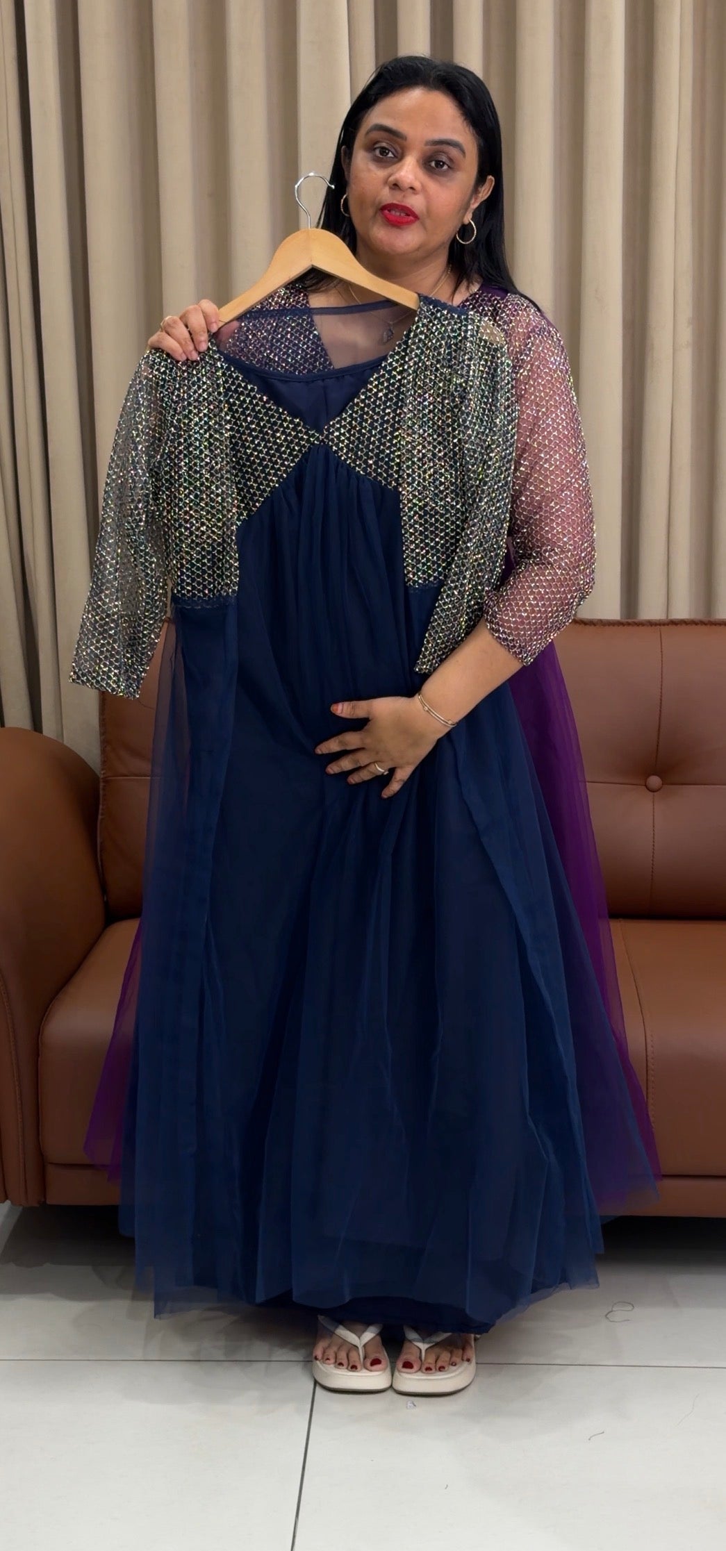 IN-HOUSE  ALIYA CUT NET TOPS AND JACKET - NUWA-1585