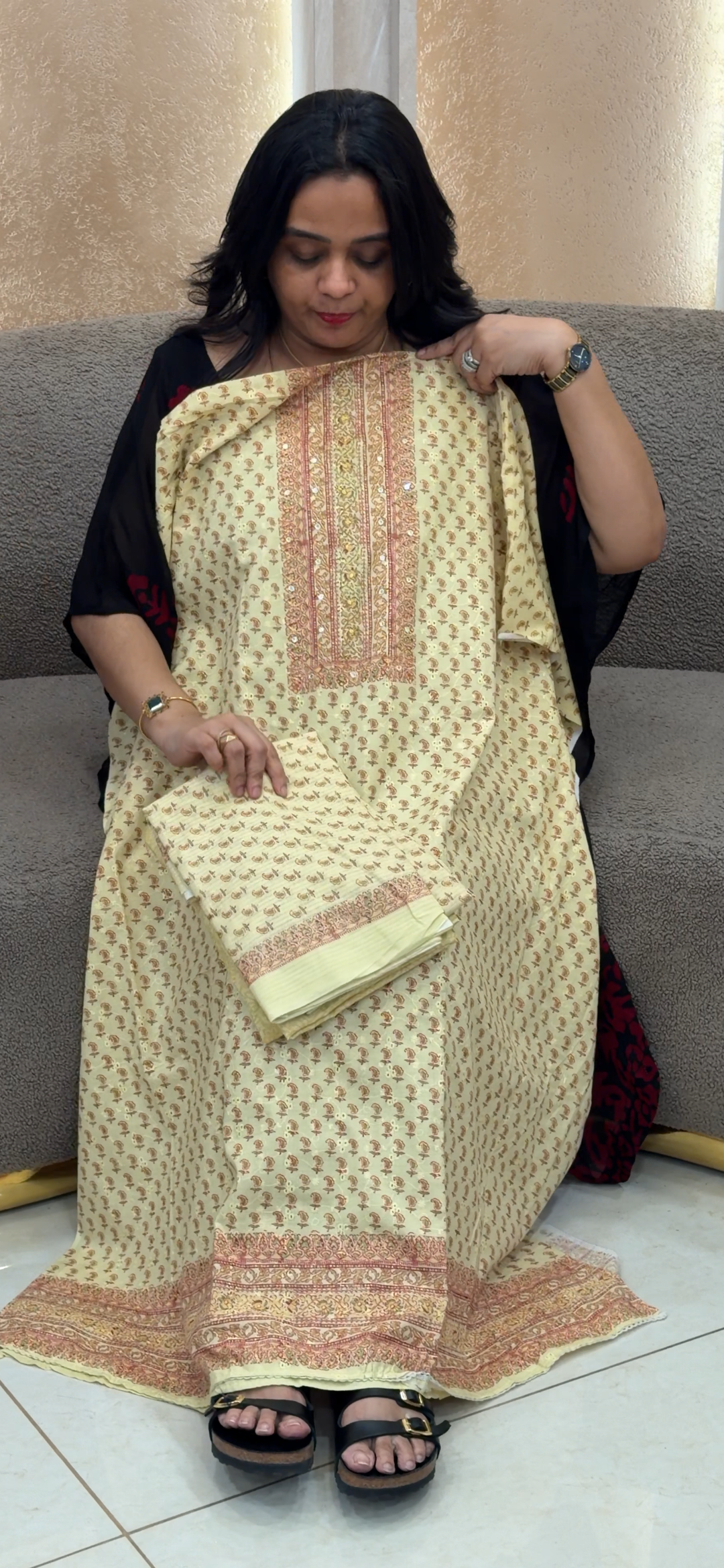 MUL CHANDERI UNSTITCHED SALWAR SUIST - NUWA - 2093