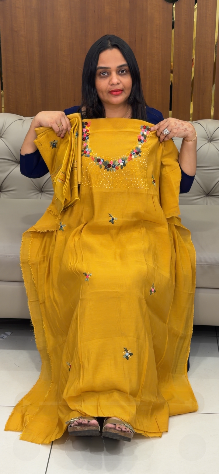 MUL CHANDERI UNSTITCHED SALWAR SUITS - NUWA - 797