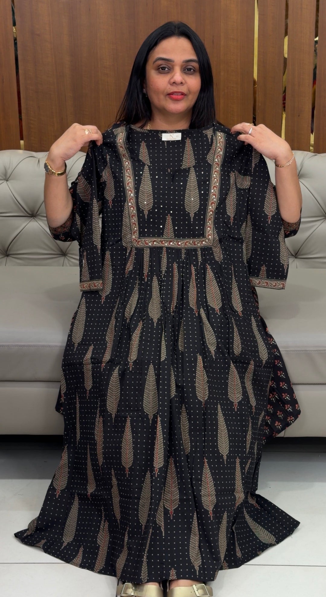 PRINTED COTTON ALINE TOPS - NUWA - 1292
