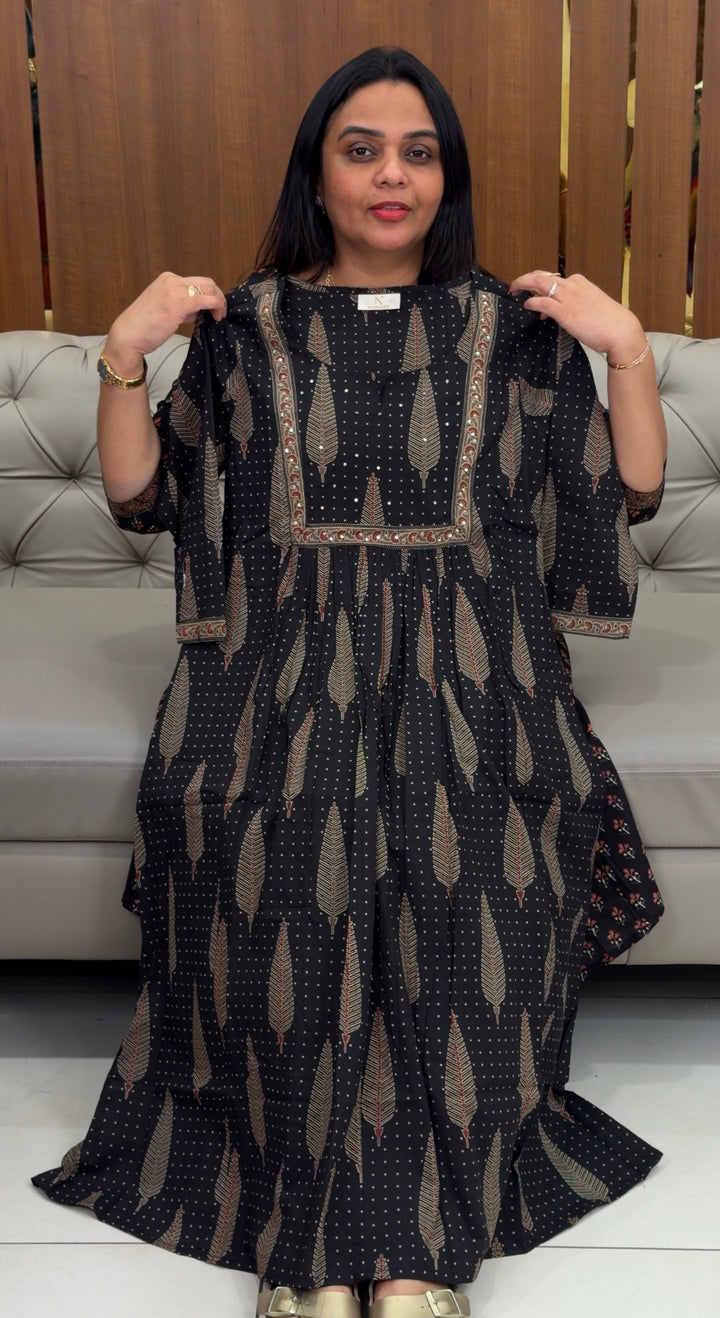 PRINTED COTTON ALINE TOPS - NUWA - 1292
