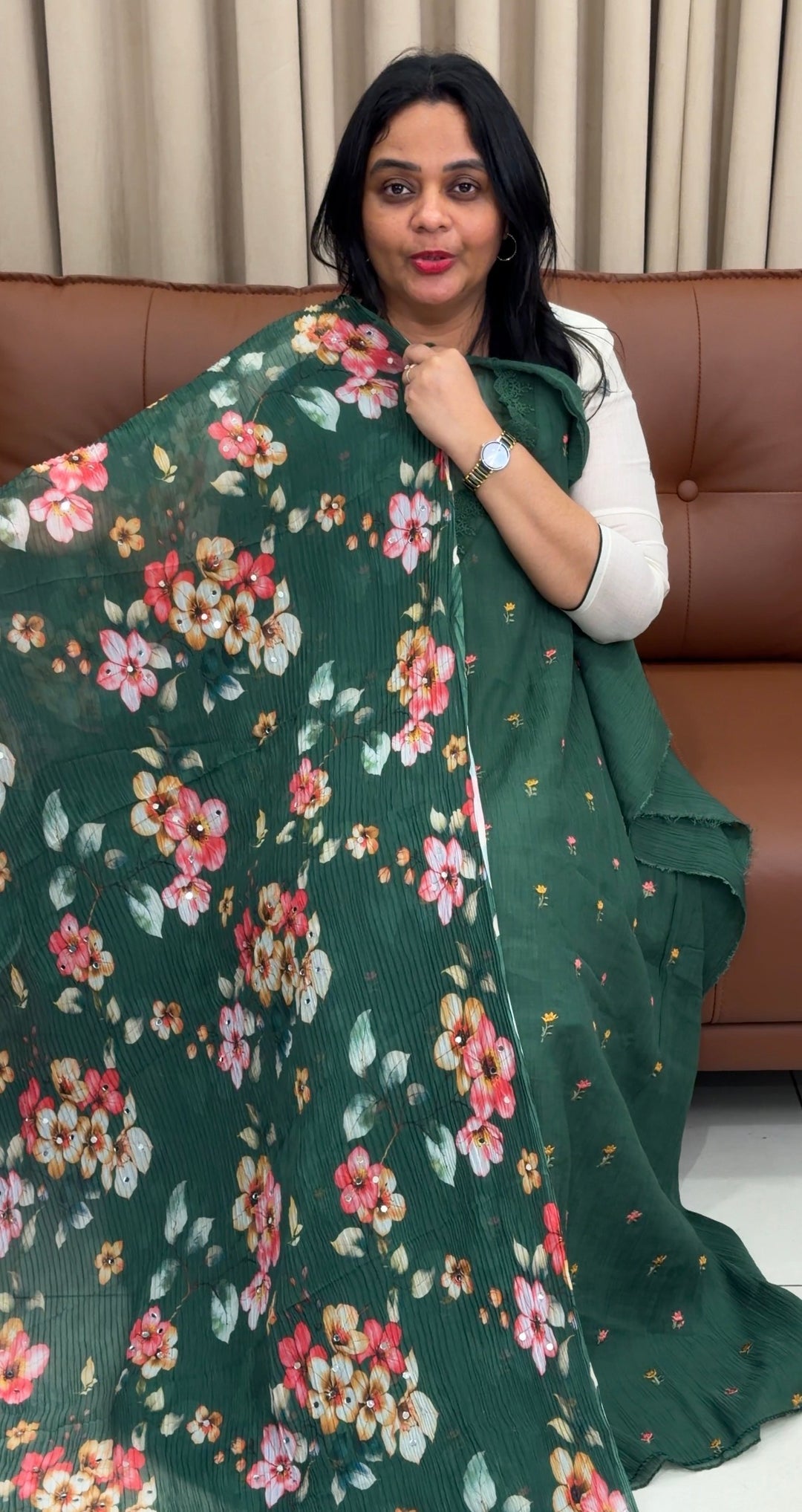 MUL CRUSHED UNSTITCHED SALWAR SUITS - NUWA - 1710