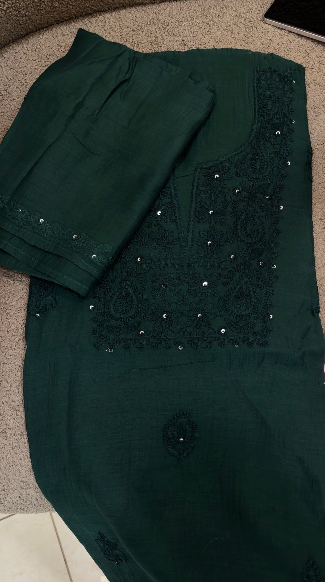 LUCKNOWI CHIKANKARI UNSTITCHED SALWAR SUITS - NUWA-1282