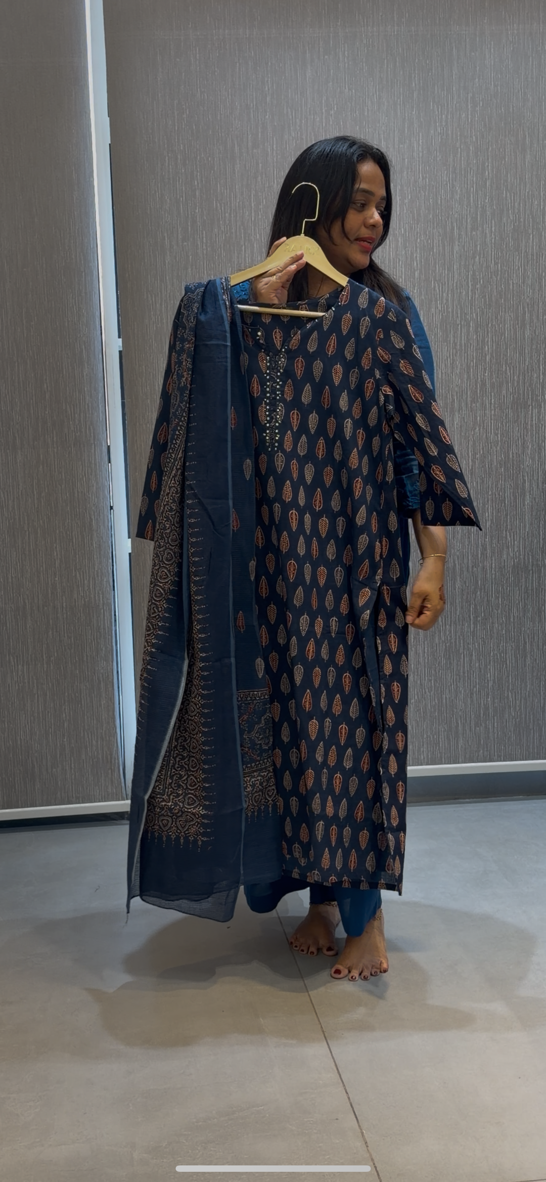 PRINTED COTTON TOP, BOTTOM AND DUPATTA - NUWA-291