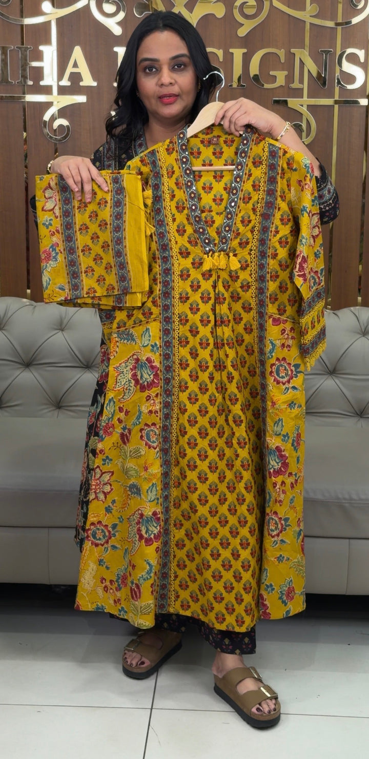 COTTON PRINTED TOP,BOTTOM AND DUPATTA - NUWA-1075