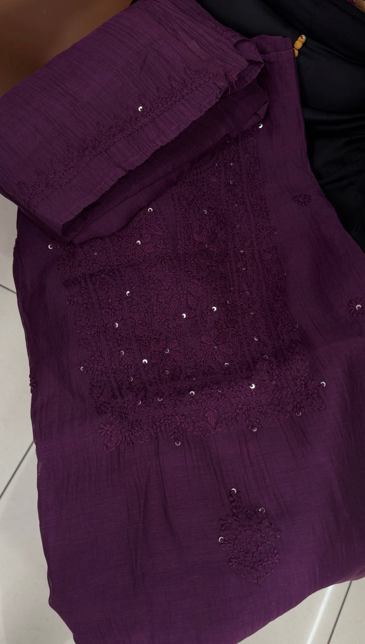 MUL CHANDERI UNSTITCHED SALWAR SUITS - NUWA-1508