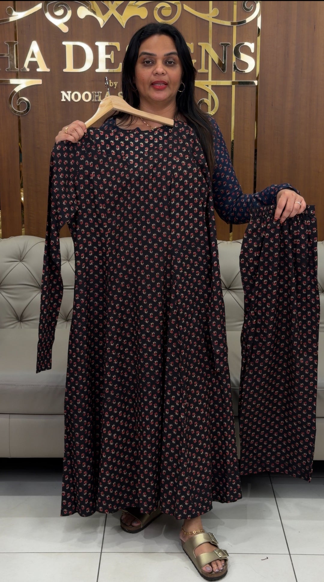 PRINTED ANARKALI TOP AND BOTTOM - NUWA-504