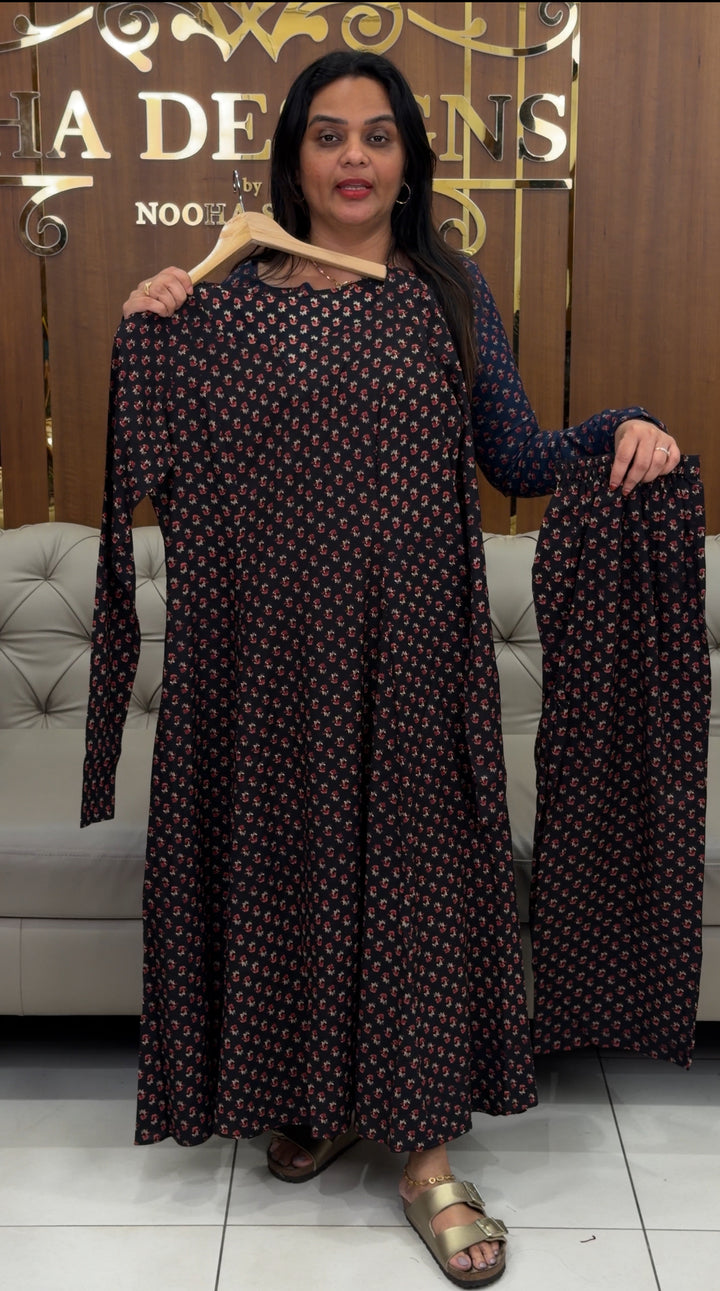 PRINTED ANARKALI TOP AND BOTTOM - NUWA-504