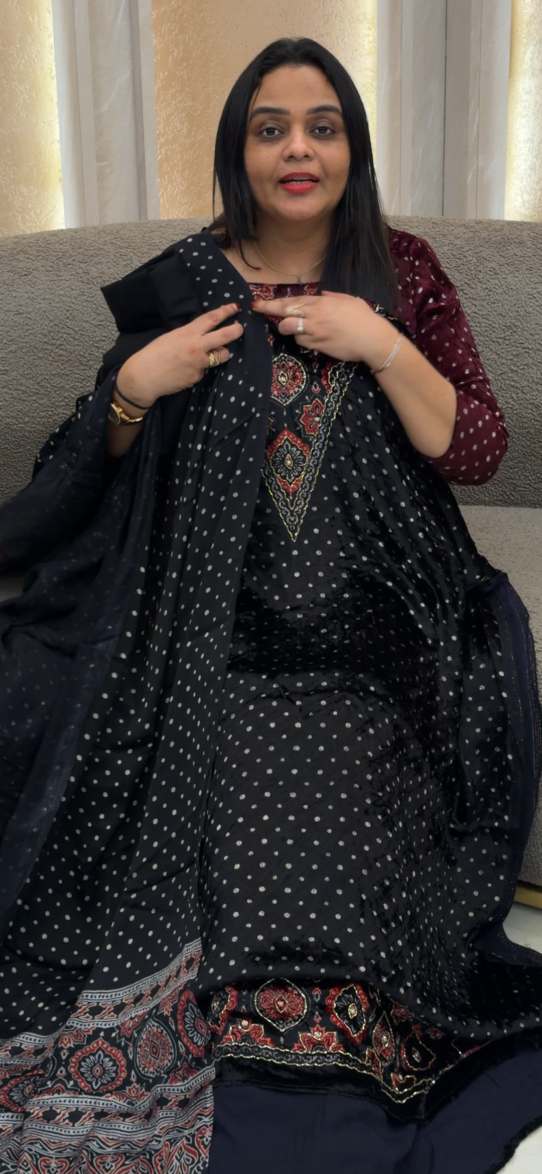 VISCOSE VELVET UNSTITCHED SALWAR SUITS - NUWA - 964