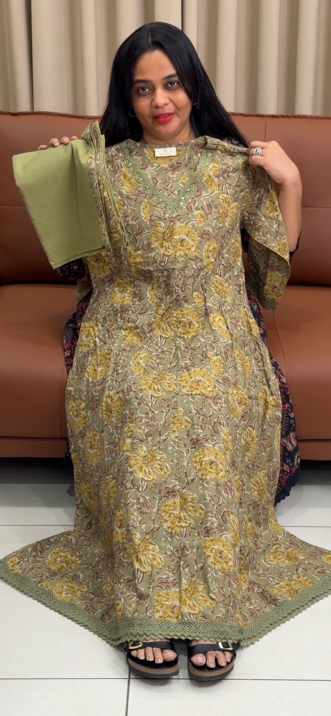 PRINTED ANARKALI TOP AND DUPATTA  - NUWA-2150