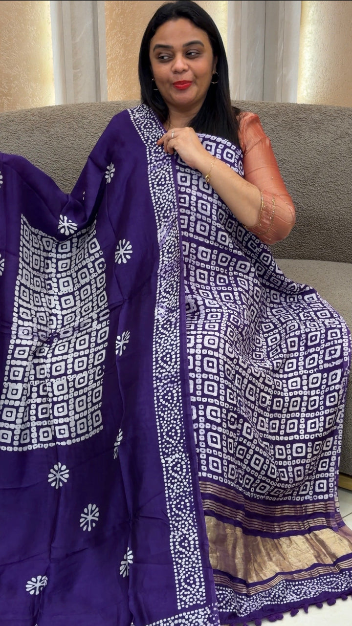BATIK PRINTED UNSTITCHED SALWAR SUITS - NUWA 1307