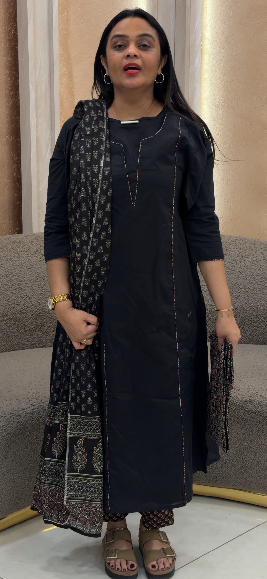 COTTON TOP, BOTTOM AND DUPATTA - NUWA - 1106
