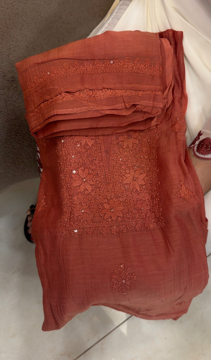 LUCKNOWI CHIKANKARI UNSTITCHED SALWAR SUITS -NUWA-1751