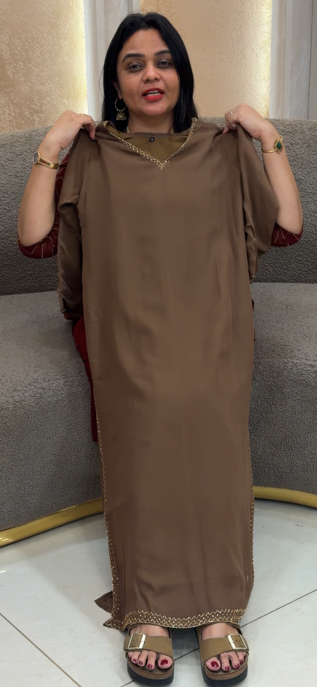 VISCOSE GEORGETTE LONG TOPS - NUWA - 1491