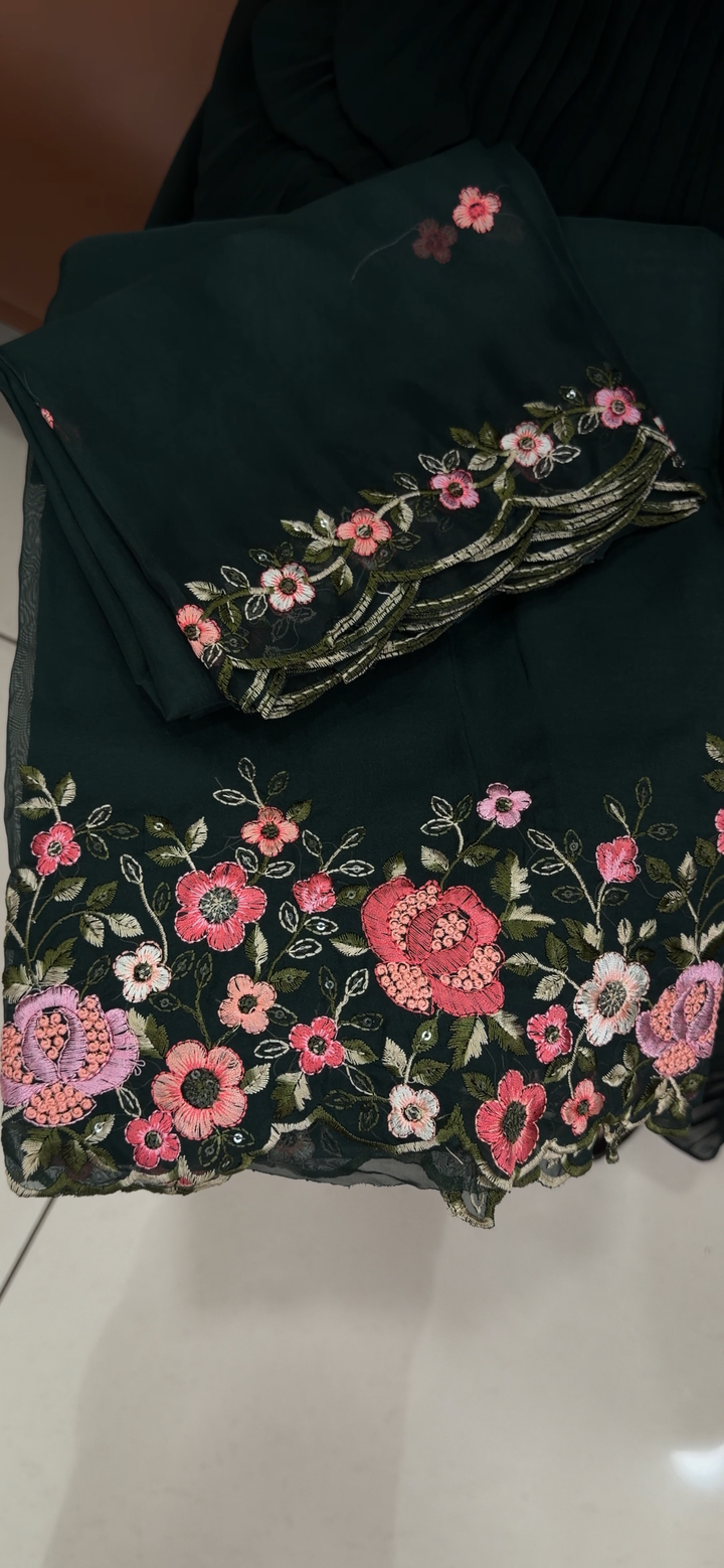 SOFT ORGANZA UNSTITCHED SALWAR SUITS - NUWA - 1892