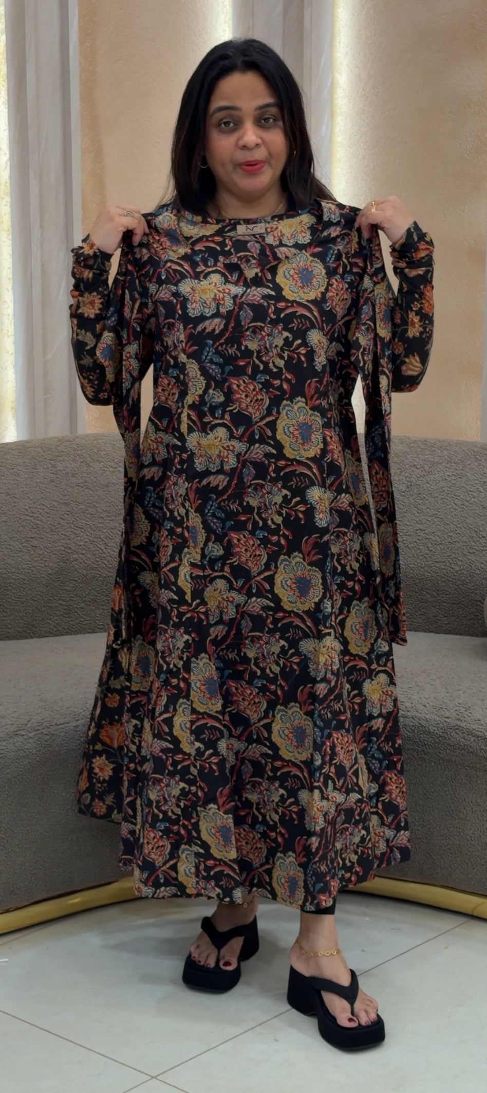 PRINTED COTTON ALINE TOPS - NUWA-151