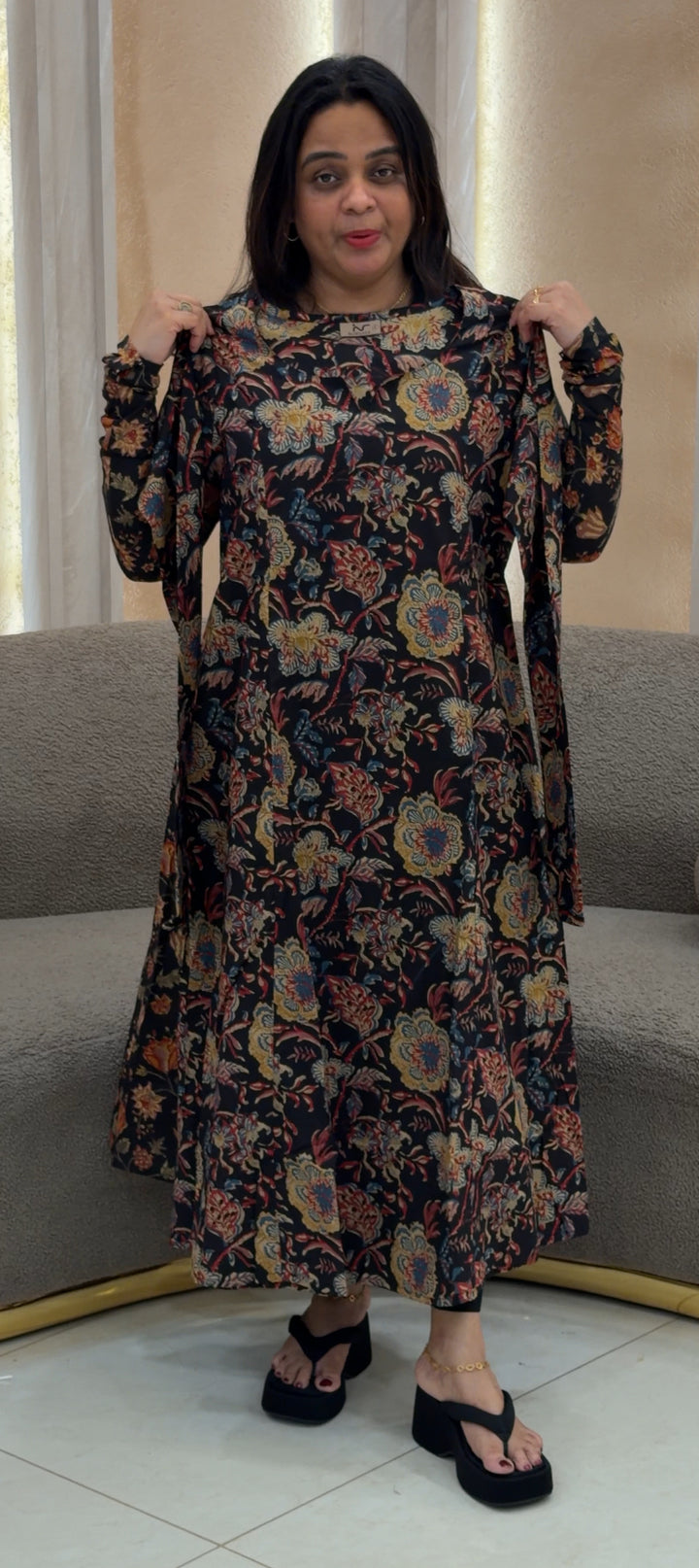 PRINTED COTTON ALINE TOPS - NUWA-151