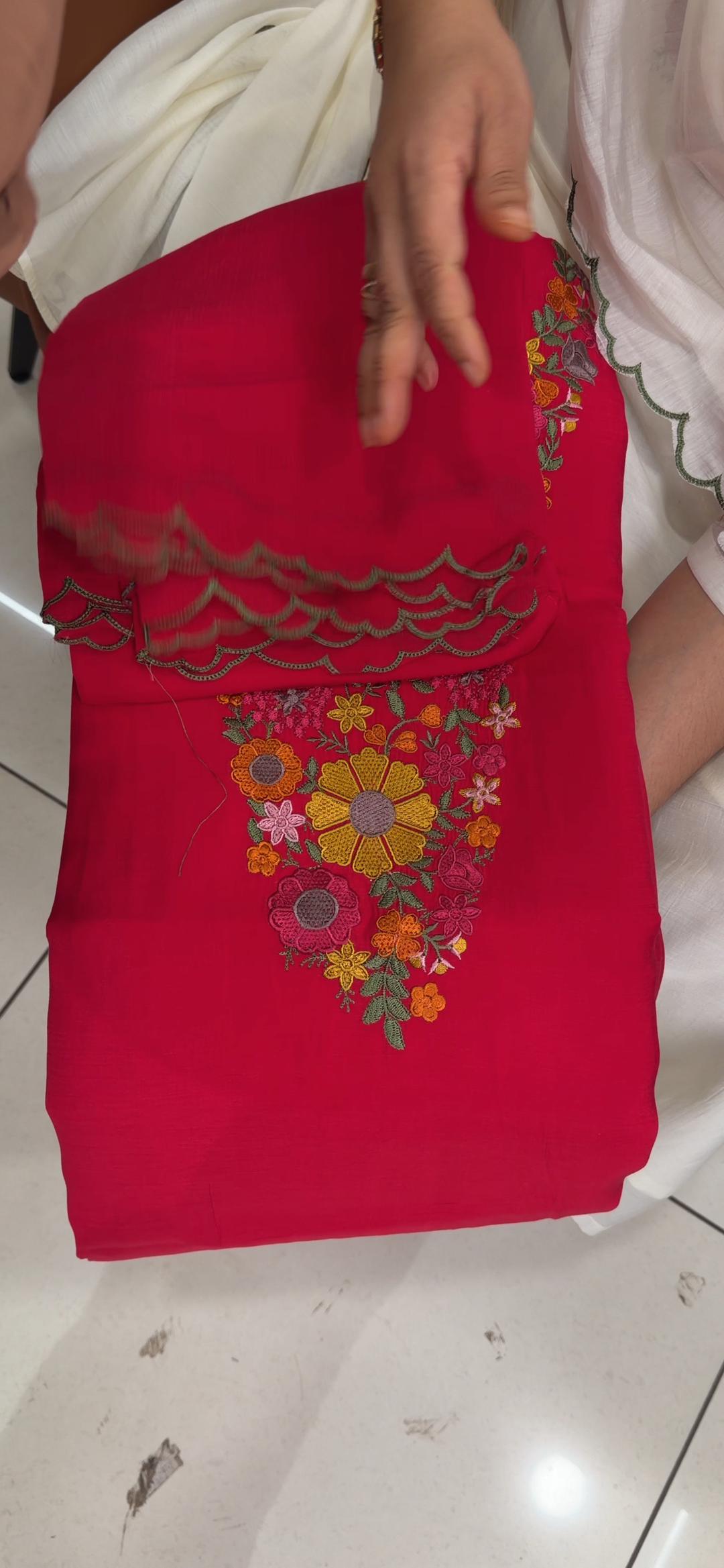 MUL CHANDERI UNSTITCHED SALWAR SUITS - NUWA - 1972