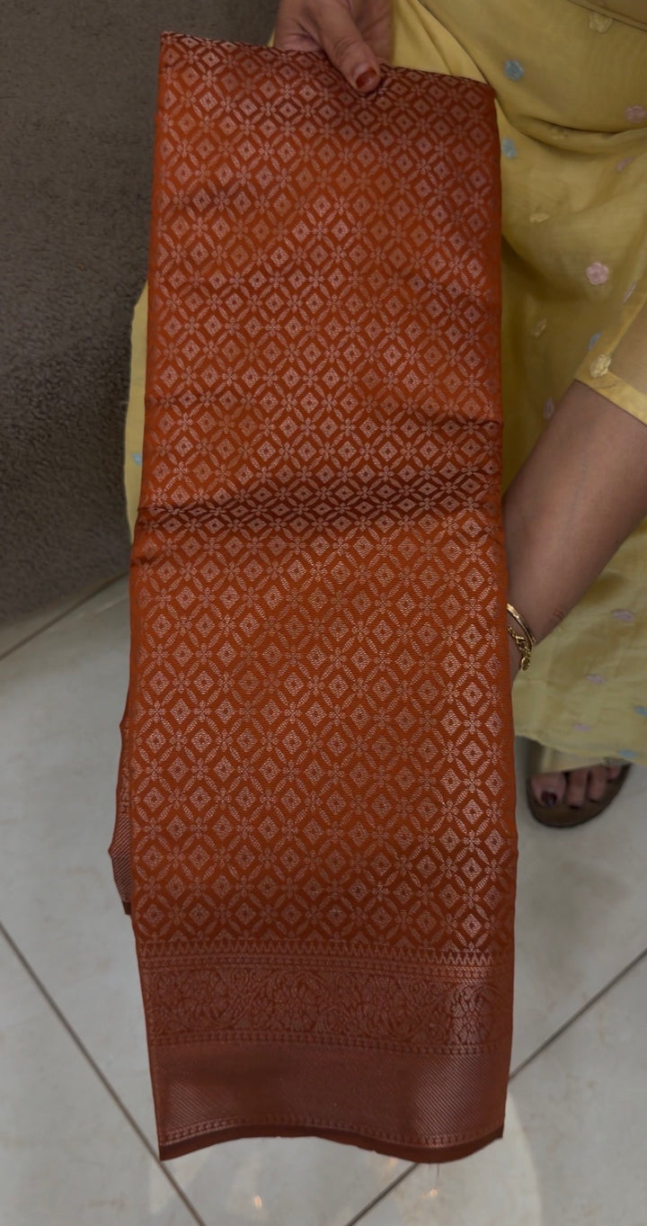 SEMI BROCADE SAREES - NUWA-881