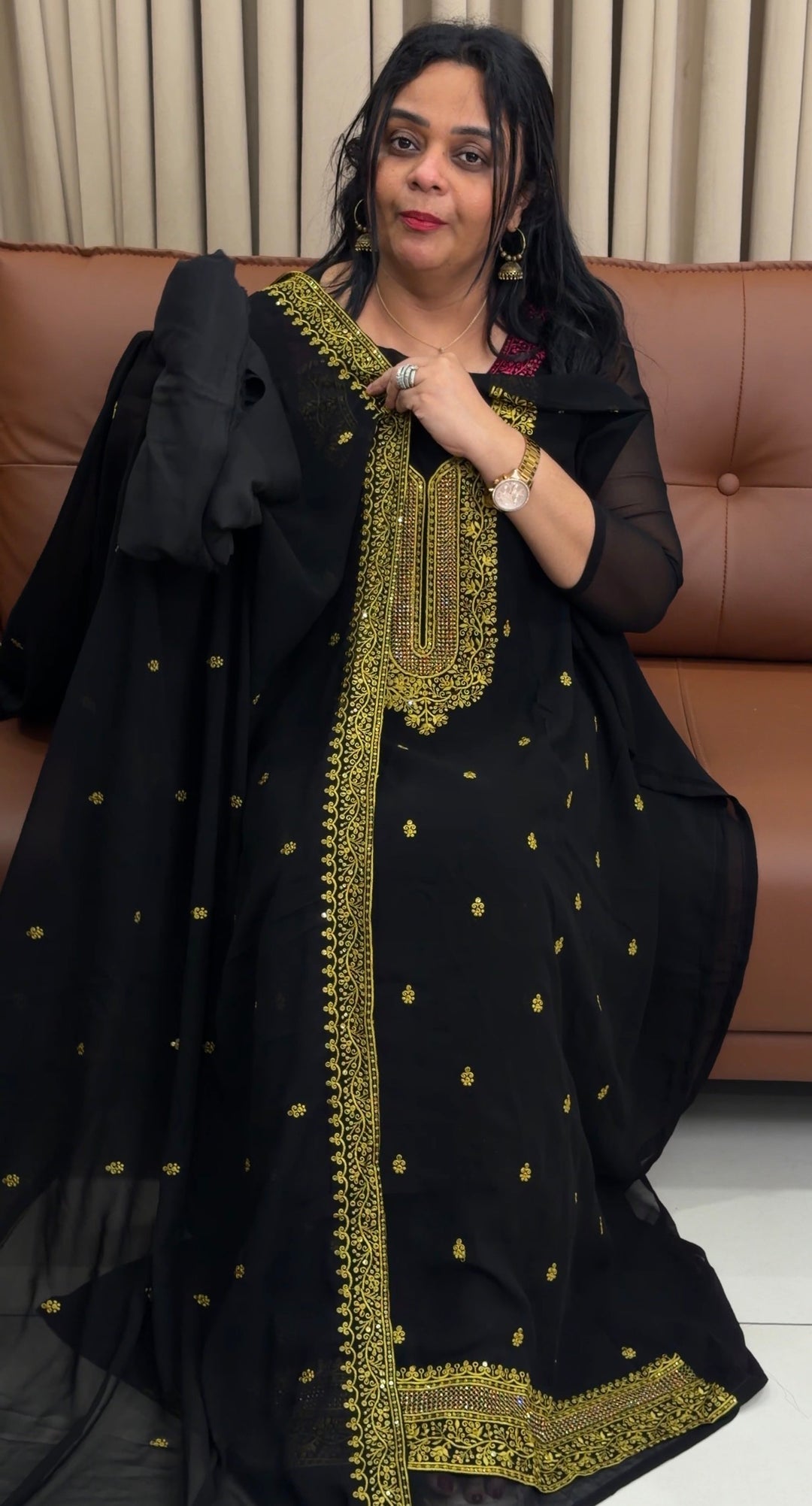 FAUX GEORGETTE UNSTITCHED SALWAR SUITS - NUIWA-1845