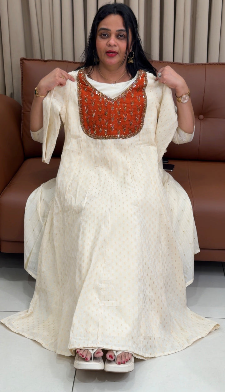 MALAI CHANDERI ANARKALI TOPS - NUWA-1843