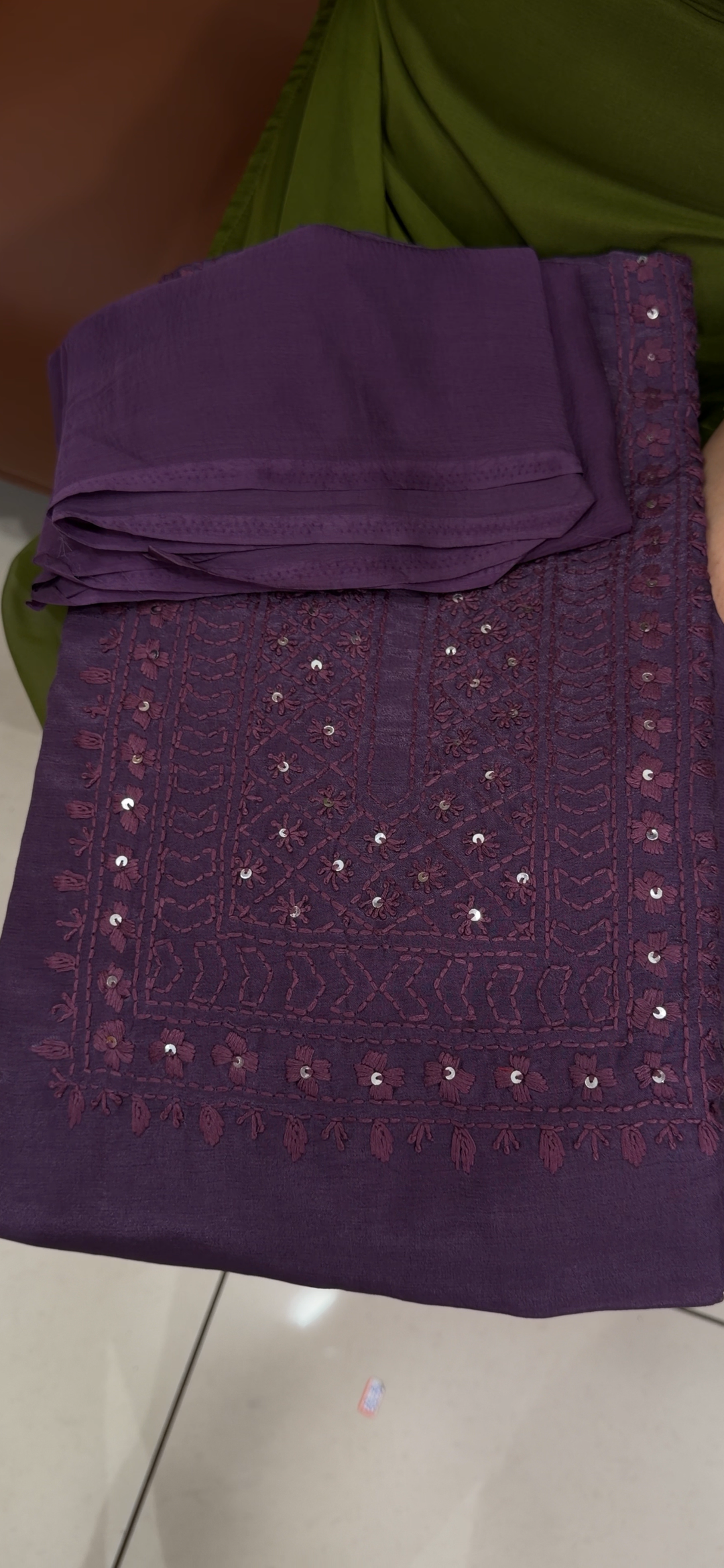 CHIKANKARI UNSTITCHED SALWAR SUITS - NUWA - 1532