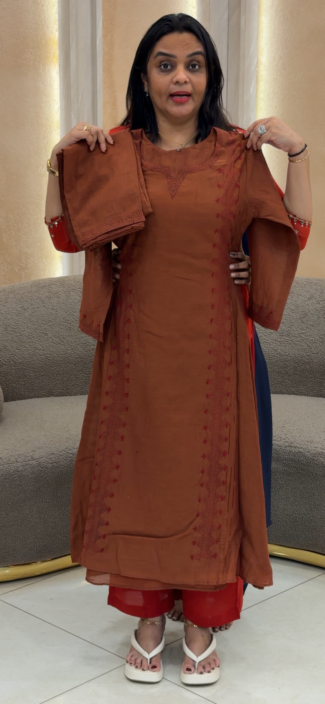 MUL CHANDERI   TOP, BOTTOMA AND DUPATA -NUWA-886